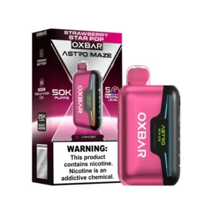 Strawberry Star Oxbar Vape, Astro Maze 50K Disposable