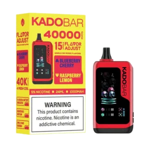 Blueberry Cherry + Raspberry Lemon Kado Bar Flavor Adjust 40k Disposable Vape