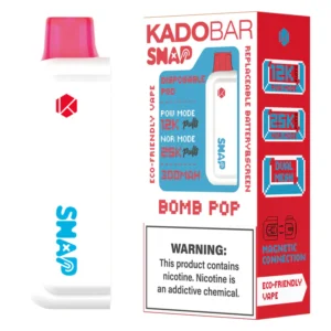 Bomb Pop Kado Bar Snap Disposable Pod 25k Puffs (Addon Battery Not Included)