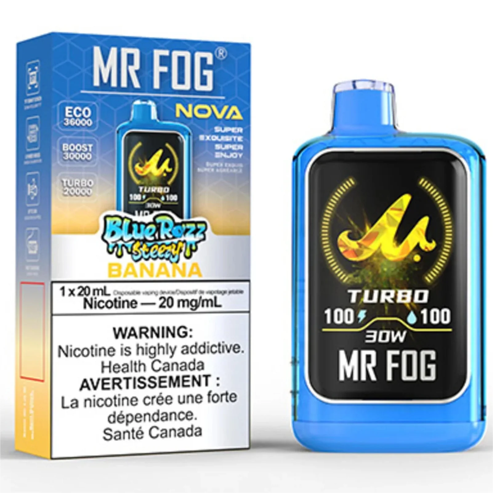 Banana Mr Fog Steezy Nova Edition 36,000 Puffs Disposable Vape