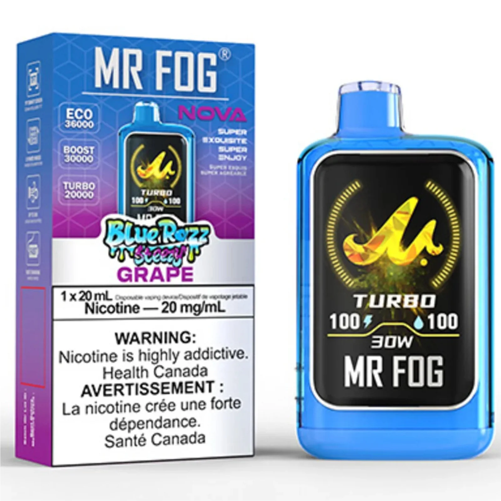 Grape Mr Fog Nova Steezy Edition 36,000 Puffs Disposable Vape