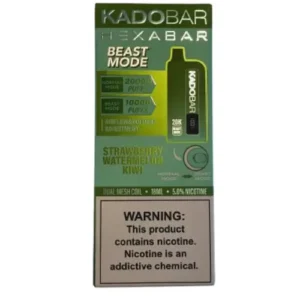 Strawberry Watermelon Kiwi Hexa X Kado Bar Disposable Vape – 20k puffs