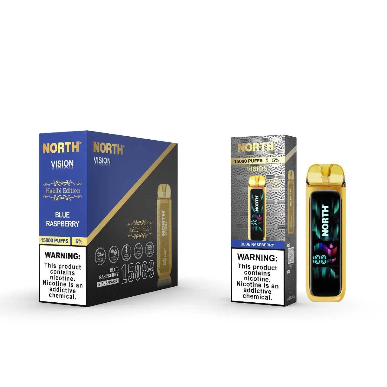 Blue Raspberry North Habibi Edition 5% Disposable - 15K Puffs