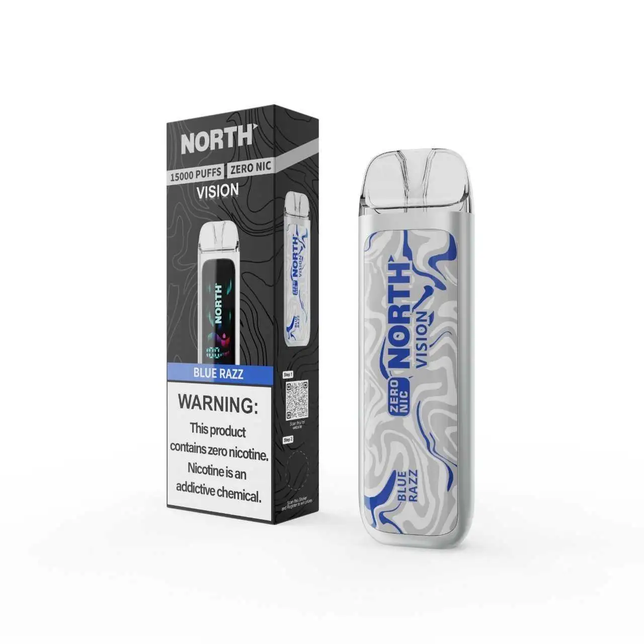 Blue Razz North Vision Zero Nicotine - Disposable Vape