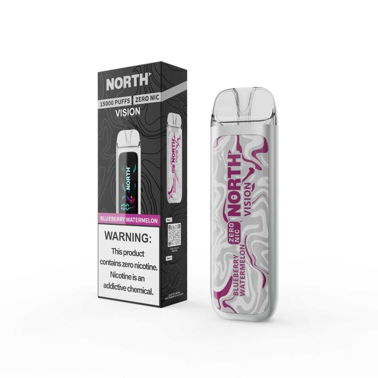 Blueberry Watermelon North Vision Zero Nicotine - Disposable Vape
