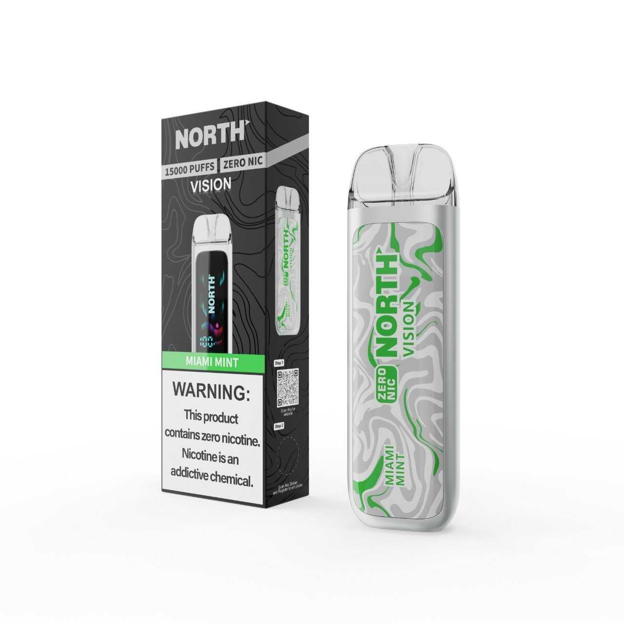 Miami Mint North Vision Zero Nicotine - Disposable Vape