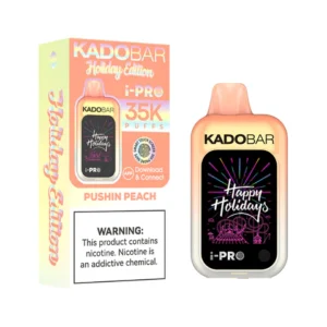 Pushin Peach Kado Bar i Pro Disposable Vape – 35K Puffs (Holiday Edition )