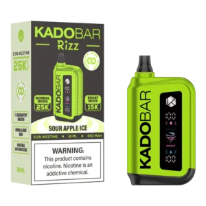 Sour Apple Ice Kado Bar Rizz Disposable Vape – 5% Nic