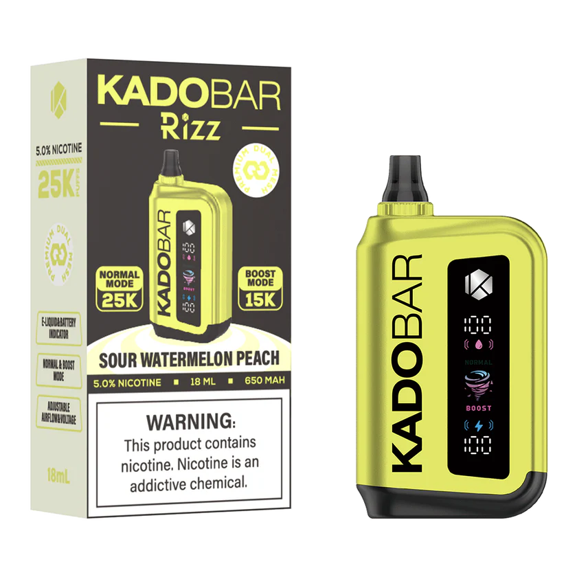 Sour Watermelon Peach Kado Bar Rizz 25K Disposable Vape - 5% Nic