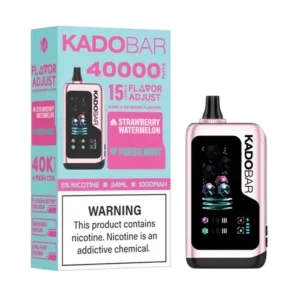 Strawberry Watermelon + Fresh Mint Kado Bar flavor Adjust 40k Disposable Vape