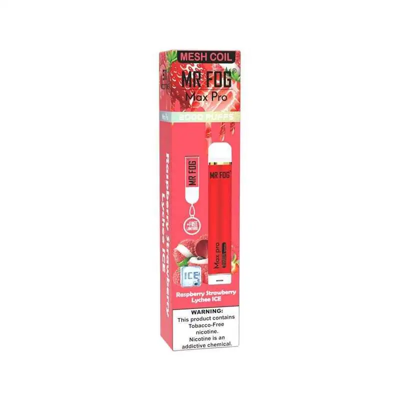 Mr Fog Max Pro Raspberry Strawberry Lychee On Ice Disposable – 2000 Puffs