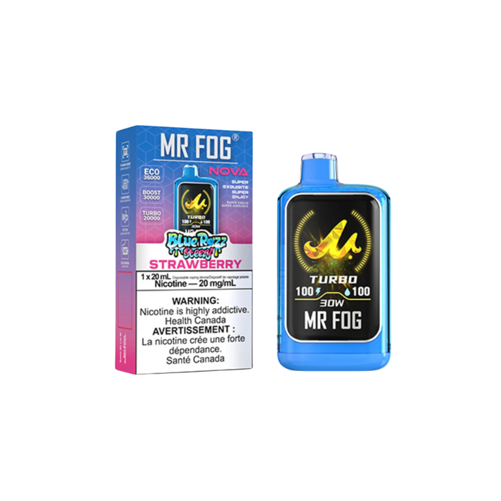 Strawberry Mr Fog Steezy Nova Edition 36,000 Puffs Disposable Vape
